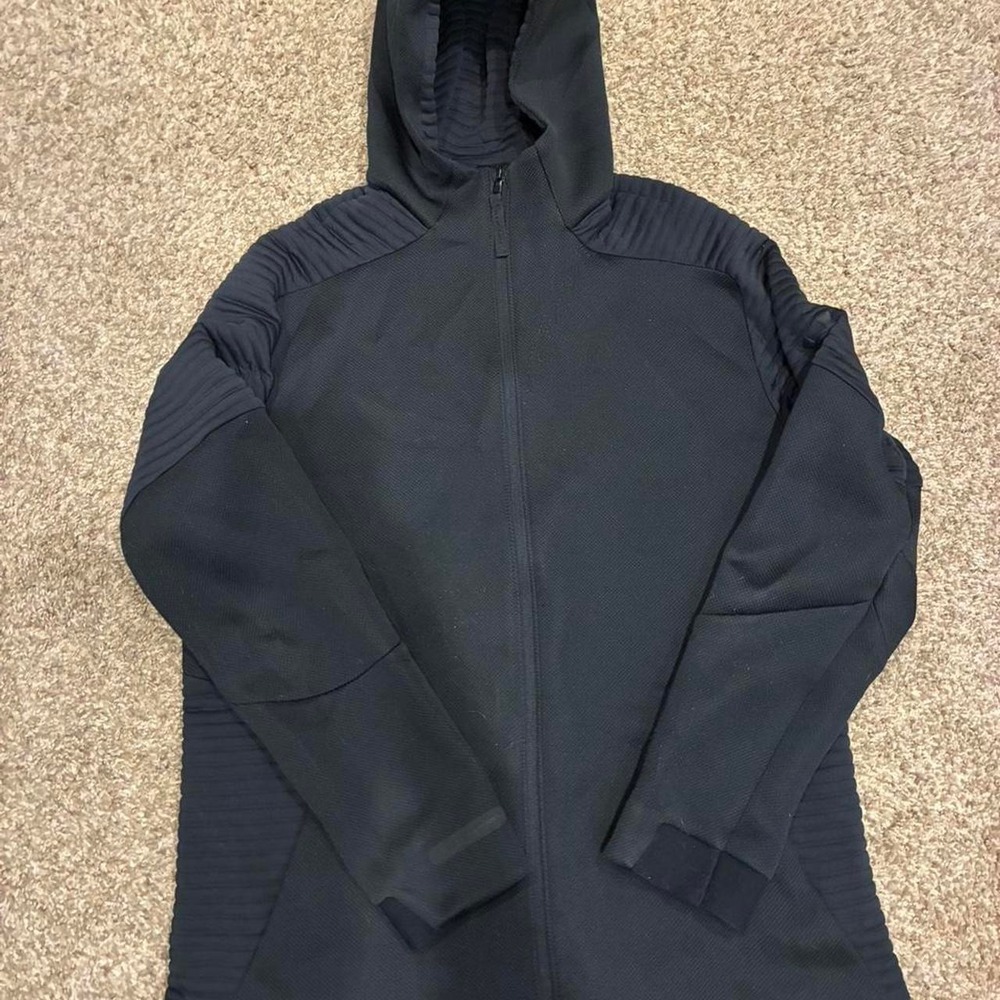 Under Armour Unstoppable Ribbed Zip Hoodie - Black XL